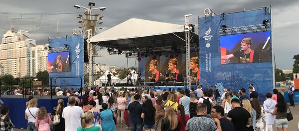 Фан-зона у Дворца спорта - Sputnik Беларусь