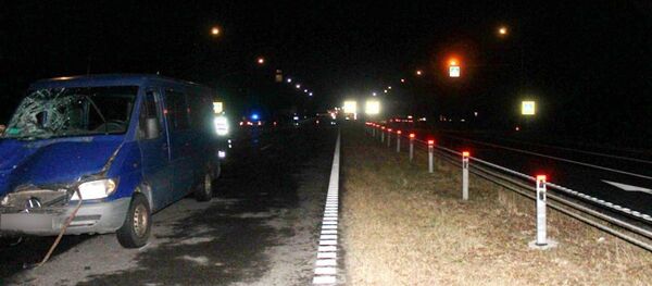 Микроавтобус насмерть сбил супругов, переходивших трассу во время ливня - Sputnik Беларусь