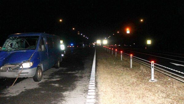 Микроавтобус насмерть сбил супругов, переходивших трассу во время ливня - Sputnik Беларусь