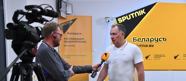 Глава Олимпийского комитета России (ОКР) Станислав Поздняков в пресс-центре Sputnik Беларусь - Sputnik Беларусь