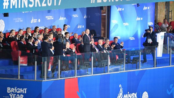 Президент РФ Владимир Путин на церемонии закрытия II Европейских игр - Sputnik Беларусь