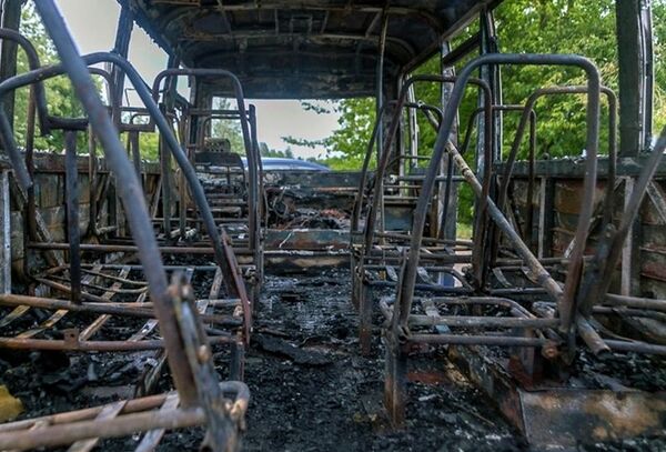 Пассажирский автобус сгорел в Гродно - Sputnik Беларусь