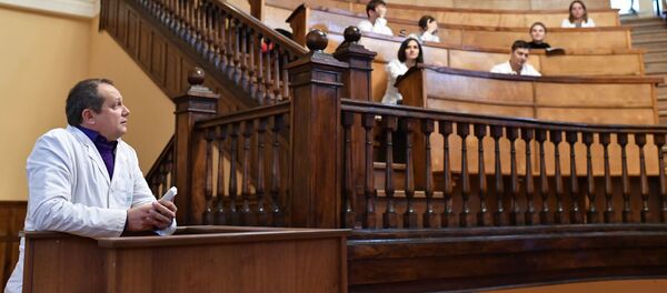 Аўдыторыя ў медыцынскай акадэміі Аўдыторыя ў медыцынскай акадэміі - Sputnik Беларусь