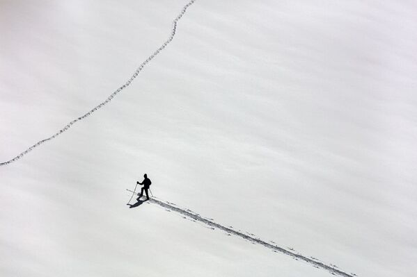 Снимок After The Snow Storm фотографа JoSon, занявший первое место в категории Sport конкурса Drone Awards 2019 - Sputnik Беларусь