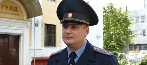 Начальник УНиПТЛ ГУВД Мингорисполкома Александр Сазонов - Sputnik Беларусь