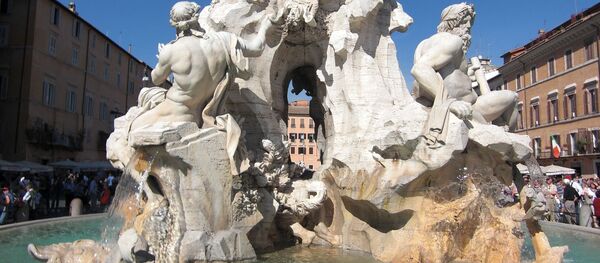 Фонтан Четырех рек на площади Навона в Риме - Sputnik Беларусь