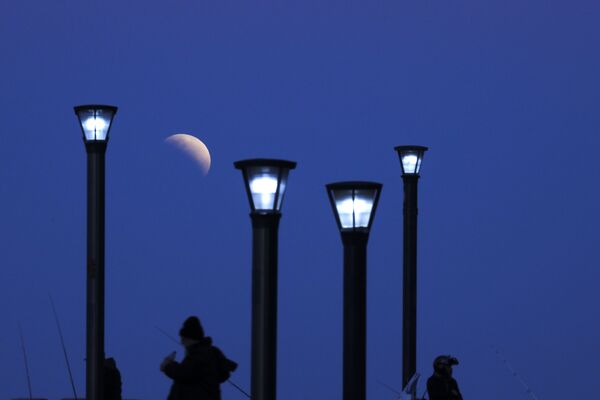Частичное лунное затмение в Аргентине  - Sputnik Беларусь
