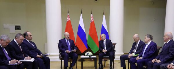 Прэзідэнт РФ Уладзімір Пуцін і прэзідэнт Беларусі Аляксандр Лукашэнка - Sputnik Беларусь