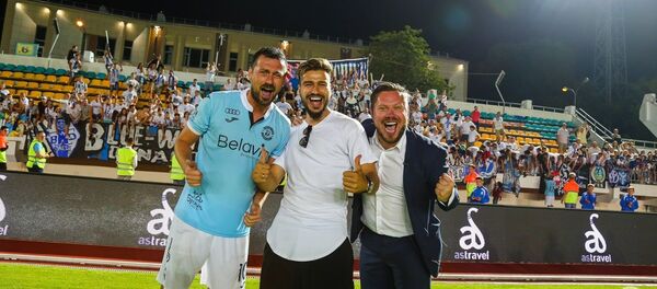 Артем Милевский после победного матча Динамо-Брест - Тормедо-БелАЗ - Sputnik Беларусь