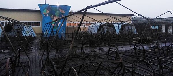 Пожар в палаточном городке в Хабаровском крае - Sputnik Беларусь