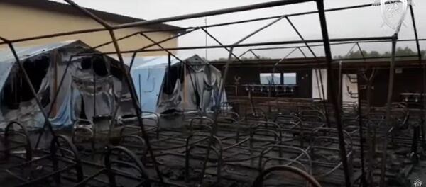 Остались только каркасы: видео с места пожара в лагере под Хабаровском - Sputnik Беларусь