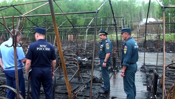 Пожар в палаточном городке в Хабаровском крае - Sputnik Беларусь