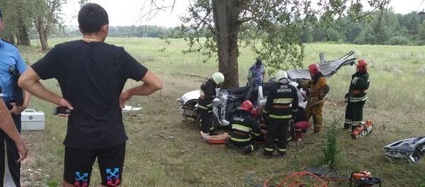 Toyota Yaris с семью подростками врезалась в дерево под Слонимом - Sputnik Беларусь