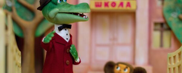 Куклы – персонажи Крокодил Гена и Чебурашка из серии мультфильмов про Чебурашку в музее Союзмультфильма - Sputnik Беларусь