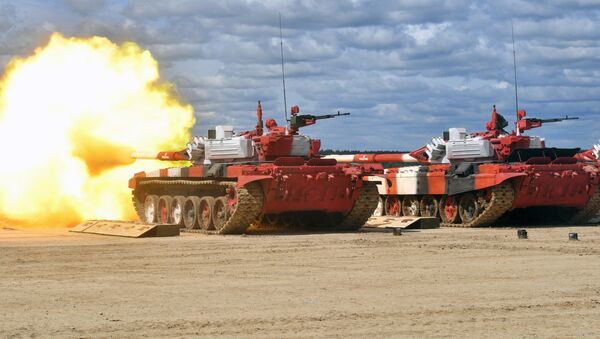 Пристрелка белорусских танков в Алабино - Sputnik Беларусь