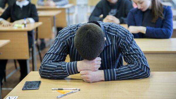Ученик перед началом экзамена по математике - Sputnik Беларусь