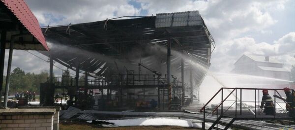 Пожар на нефтебазе в Бресте  - Sputnik Беларусь