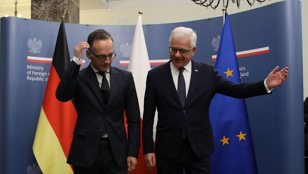 Министры иностранных дел Германии и Польшу Хайко Маас и Яцек Чапутович - Sputnik Беларусь