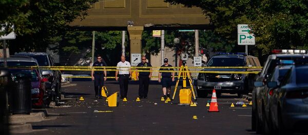 Место происшествия после массовой стрельбы в Дейтоне - Sputnik Беларусь