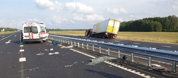 Место аварии в Лидском районе - Sputnik Беларусь