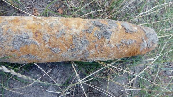 Артиллерийский снаряд, обнаруженный в Пинске - Sputnik Беларусь