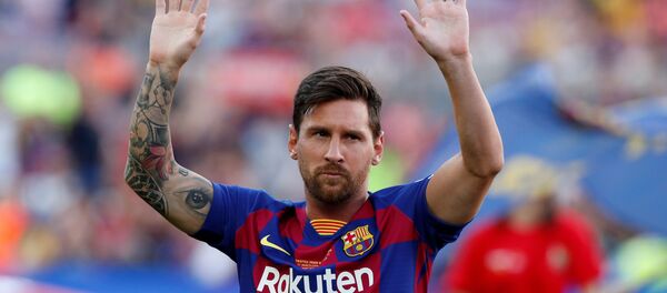 Аргентинский форвард Барселоны Лионель Месси Аргентинский форвард Барселоны Лионель Месси - Sputnik Беларусь