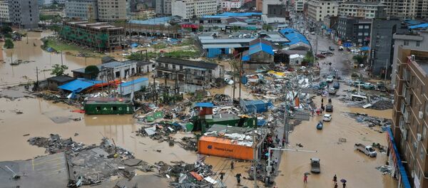 Провинция Чжэнцзян после тайфуна, 10 августа 2019 года - Sputnik Беларусь