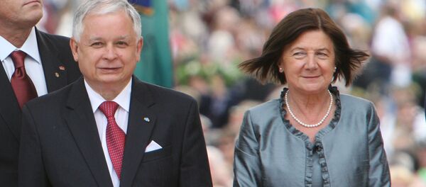 Президент Польши Лех Качиньский с супругой - Sputnik Беларусь