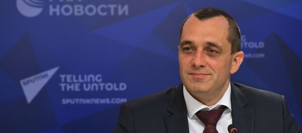 Министр по промышленности и агропромышленному комплексу Евразийской экономической комиссии Александр Субботин на пресс-конференции в МПЦ Sputnik Министр по промышленности и агропромышленному комплексу Евразийской экономической комиссии Александр Субботин на пресс-конференции в МПЦ Sputnik - Sputnik Беларусь