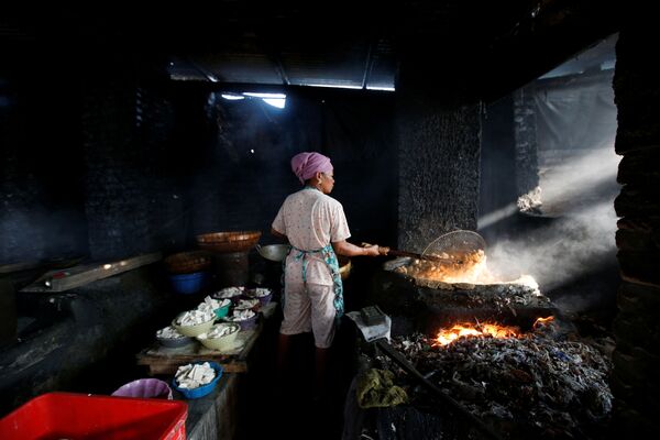 Приготовление пищи при помощи топливных отходов в деревне Бангун в Индонезии - Sputnik Беларусь