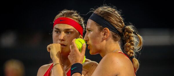 Беларускія тэнісісткі Вікторыя Азаранка і Арына Сабаленка - Sputnik Беларусь