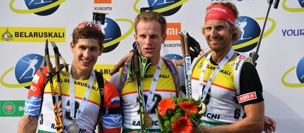 Победители мужской гонки преследования Победители мужской гонки преследования - Sputnik Беларусь