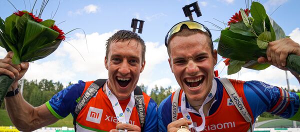 Дмитрий Лазовский стал двукратным чемпионом мира среди юниоров в гонке преследования, Никита Лобастов - 2-ой Дмитрий Лазовский стал двукратным чемпионом мира среди юниоров в гонке преследования, Никита Лобастов - 2-ой - Sputnik Беларусь