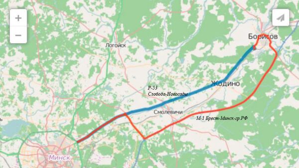 Схема объезда автодороги Р-53 Слобода-Новосады по автодороге М-1 - Sputnik Беларусь