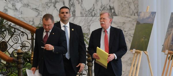 Министр иностранных дел Владимир Макей и советник президента США Джон Болтон - Sputnik Беларусь