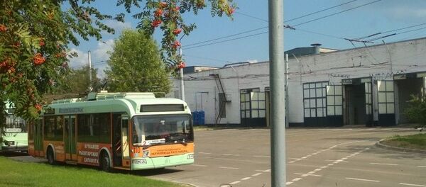 Троллейбус в троллейбусном парке, архивное фото Троллейбус в троллейбусном парке, архивное фото - Sputnik Беларусь