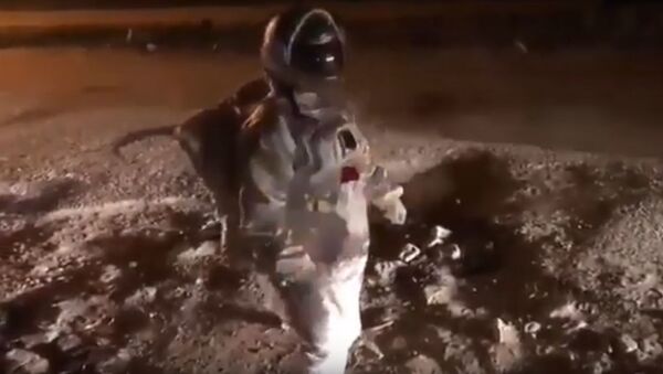 Прогулка по Луне: индиец оригинально привлек внимание к ямам на дороге - Sputnik Беларусь