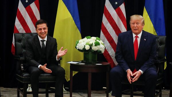 Президент Украины Владимир Зеленский и президент США Дональд Трамп - Sputnik Беларусь