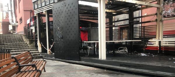 Последствия пожара в столичном баре на Немиге - Sputnik Беларусь