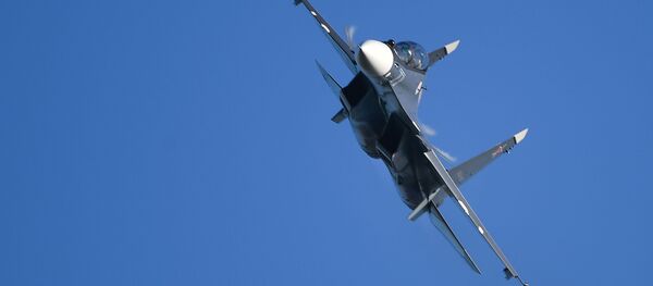 Знішчальнік Су-30СМ, архіўнае фота - Sputnik Беларусь