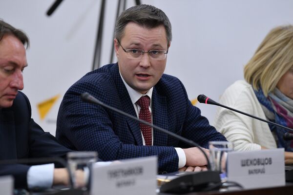 Председатель Белорусского союза журналистов, политобозреватель Андрей Кривошеев - Sputnik Беларусь