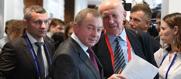 Міністр замежных спраў Беларусі Уладзімір Макей у кулуарах Мінскага дыялогу - Sputnik Беларусь