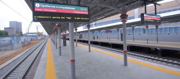 Новая посадочная платформа с перроном на Белорусском вокзале Москвы - Sputnik Беларусь