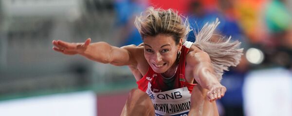 Белорусская легкоатлетка Анастасия Мирончик-Иванова Белорусская легкоатлетка Анастасия Мирончик-Иванова - Sputnik Беларусь