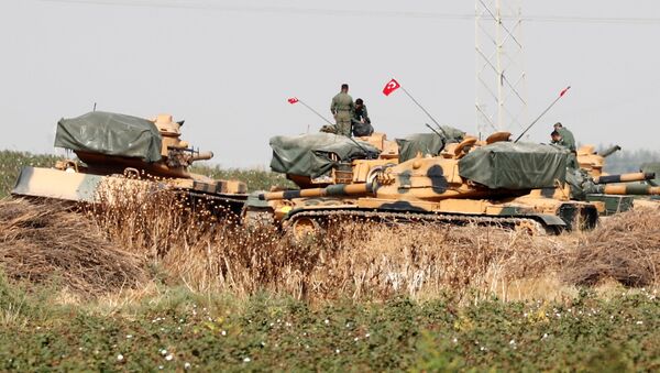 Турецкие военные на границе с Сирией - Sputnik Беларусь