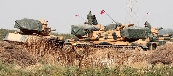 Турецкие военные на границе с Сирией - Sputnik Беларусь