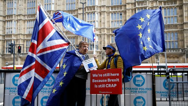 Противники Brexit у здания парламента в Лондоне - Sputnik Беларусь