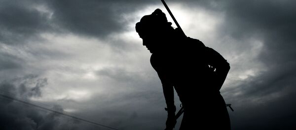 Биатлонистка на тренировке, архивное фото - Sputnik Беларусь