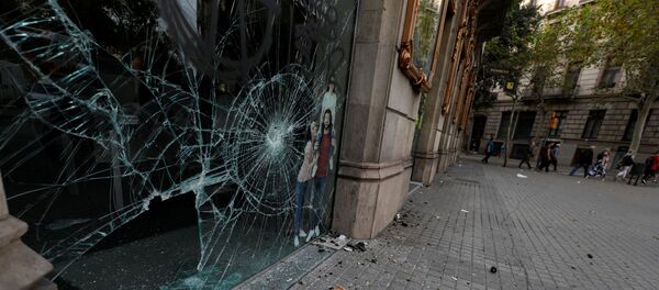 Протесты в Барселоне Протесты в Барселоне - Sputnik Беларусь