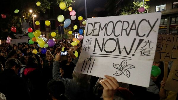 Протесты в Барселоне - Sputnik Беларусь